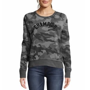 Champion Gray Camo Logo Sweatshirt